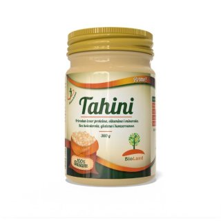 Tahini dressing for green salad — recipe with BioLand products